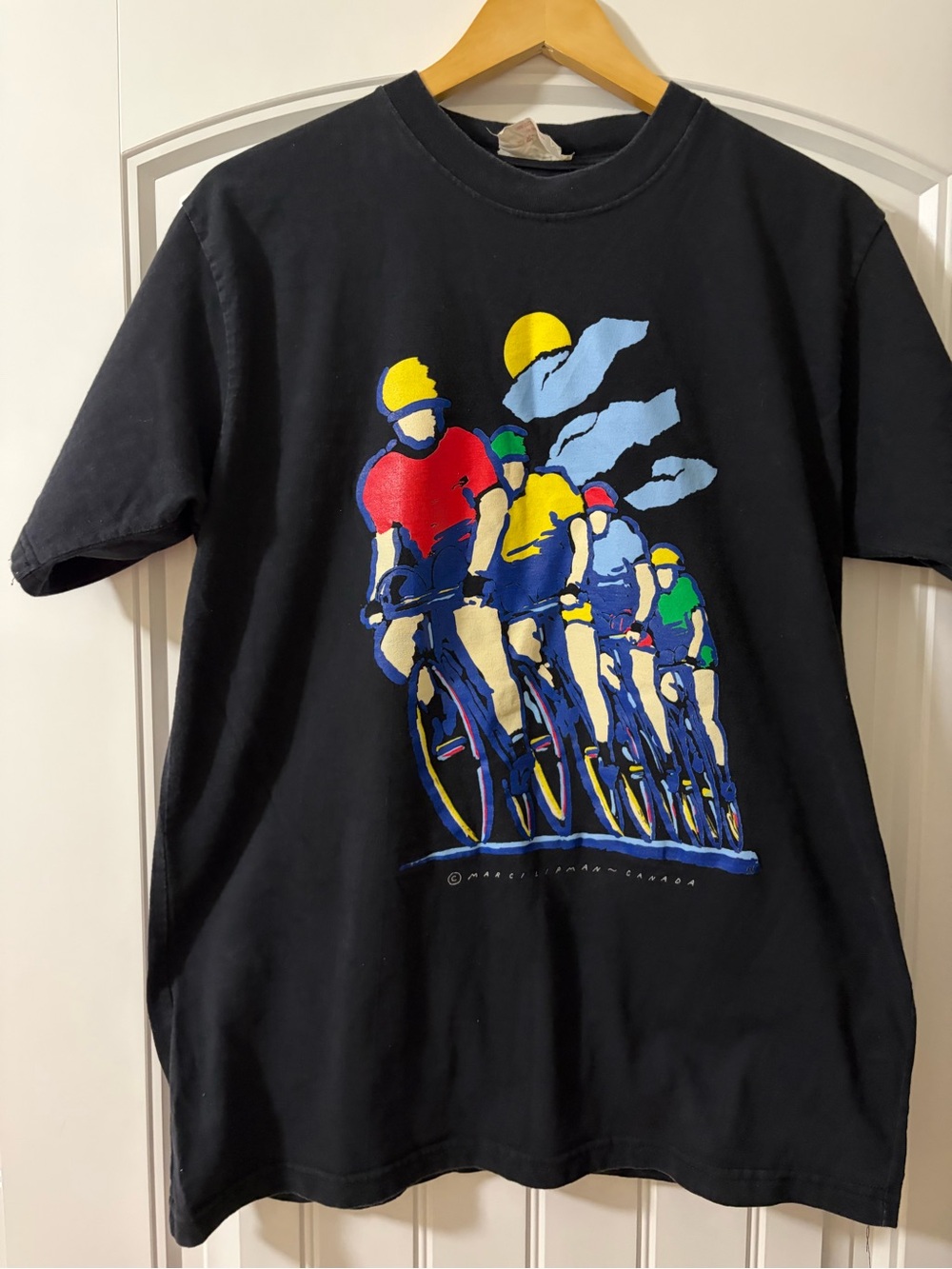 Vintage Marci Lipman Biking Tee Size Large
